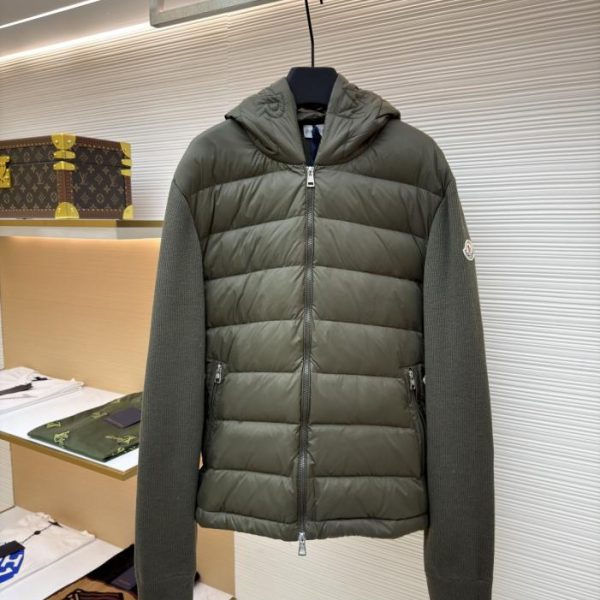 designer,replica,clothing,fake,1:1,lv,luxury,high quality MONCLER Wool Zipper Hooded Down Jacket (ZZ61N)