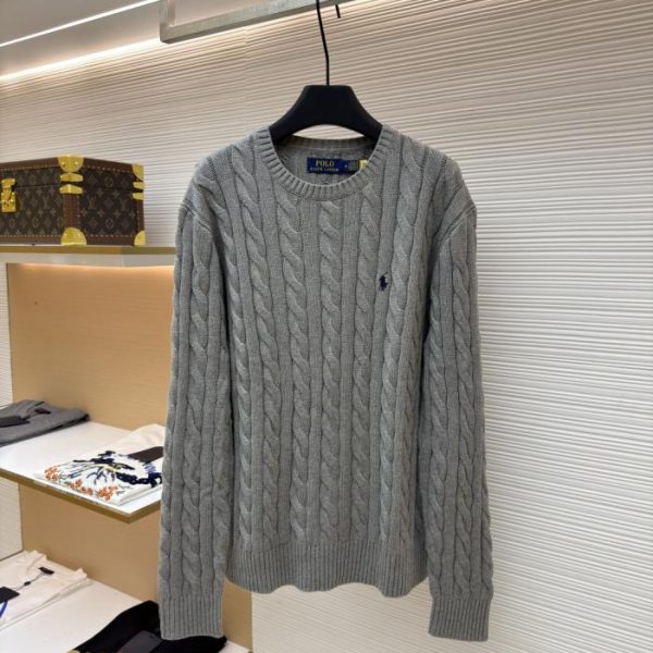 designer,replica,clothing,fake,1:1,lv,luxury,high quality Ralph Lauren cable-knit crew neck sweater (8WOYN)