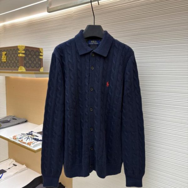 designer,replica,clothing,fake,1:1,lv,luxury,high quality Ralph Lauren cable knit zip-up sweater (GRMUT)