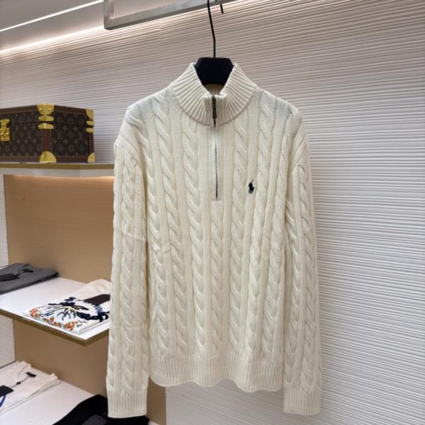 designer,replica,clothing,fake,1:1,lv,luxury,high quality Ralph Lauren cable knit zip-up sweater (V5QDO)