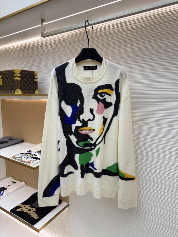 designer,replica,clothing,fake,1:1,lv,luxury,high quality LOUIS VUITTON Portrait Ghost Face Jacquard Sweater (1U39H) designer,replica,clothing,fake,1:1,lv,luxury,high quality LOUIS VUITTON Portrait Ghost Face Jacquard Sweater (1U39H)