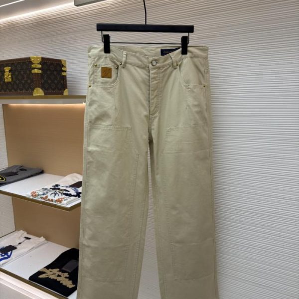 designer,replica,clothing,fake,1:1,lv,luxury,high quality LOUIS VUITTON Straight Leg Denim Cargo Pants with Side Pockets (CSZ4U)