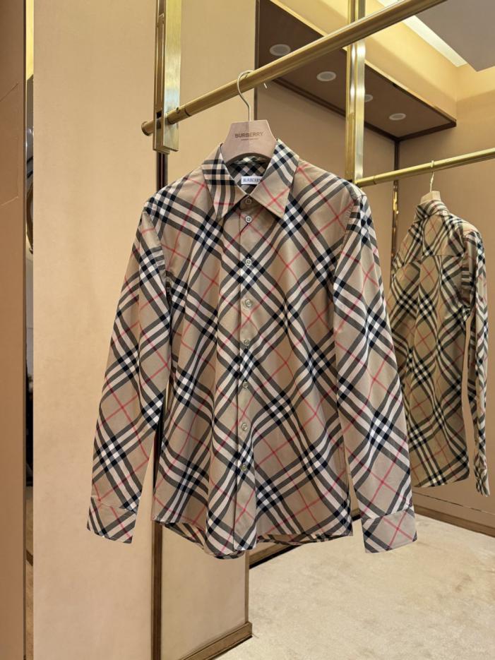 designer,replica,clothing,fake,1:1,lv,luxury,high quality Burberry Vintage Twill Check Cotton Long-Sleeve Shirt, Women’s, Moss Green (6XYL2)