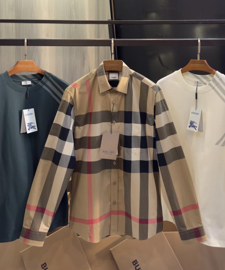 designer,replica,clothing,fake,1:1,lv,luxury,high quality Burberry Men’s Long-Sleeve Twill Shirt, Sand Color, Vintage Twill Check, Cotton Long-Sleeve Shirt (1NLXL)