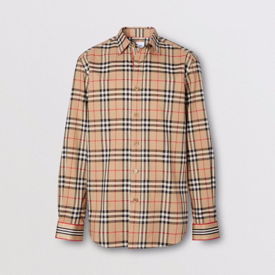 designer,replica,clothing,fake,1:1,lv,luxury,high quality Burberry Blue Vintage Twill Flannel Cotton Long-Sleeve Shirt (Q5IMC)