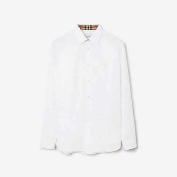 designer,replica,clothing,fake,1:1,lv,luxury,high quality Burberry Long-Sleeved Equestrian Horse-Themed Stretch Cotton Shirt, Unisex (AN72A)