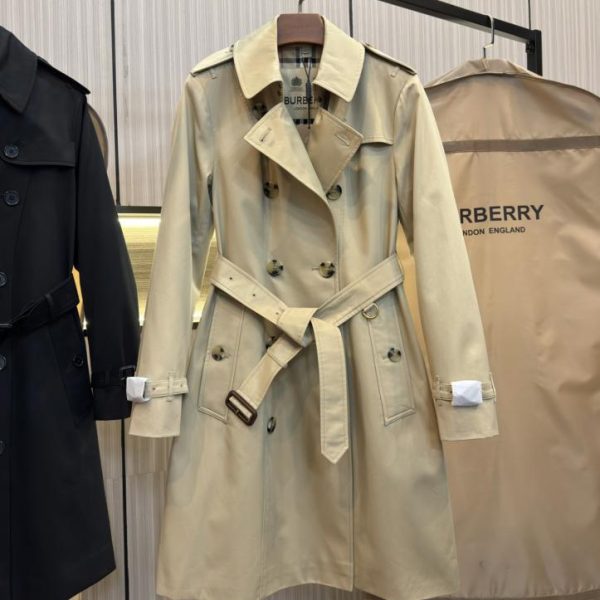 designer,replica,clothing,fake,1:1,lv,luxury,high quality BURBERRY New Chelsea Fit – Heritage Trench Women’s Mid-Length Trench Coat in Honey (RBQAB)