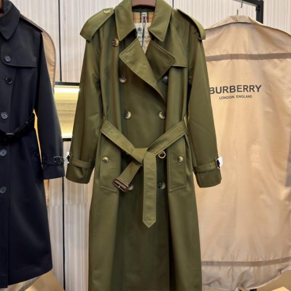 designer,replica,clothing,fake,1:1,lv,luxury,high quality BURBERRY New Westminster Fit – Long Heritage Trench Women’s Long Trench Coat, Dark Military Green (HW7AW)