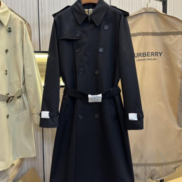 designer,replica,clothing,fake,1:1,lv,luxury,high quality BURBERRY New Kensington Fit – Heritage Trench Men’s Long Trench Coat in Black (3OTJQ)