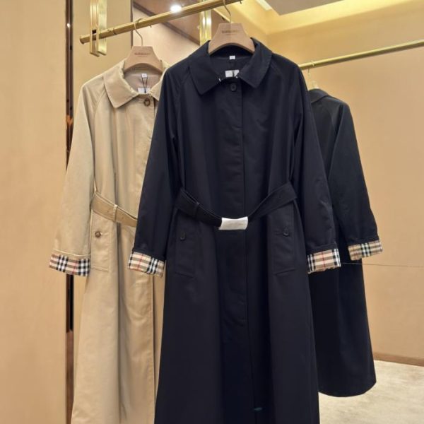 designer,replica,clothing,fake,1:1,lv,luxury,high quality BURBERRY New Belt Camden Fit Women’s Long Brighton Lightweight Coat in Black (53FRM)