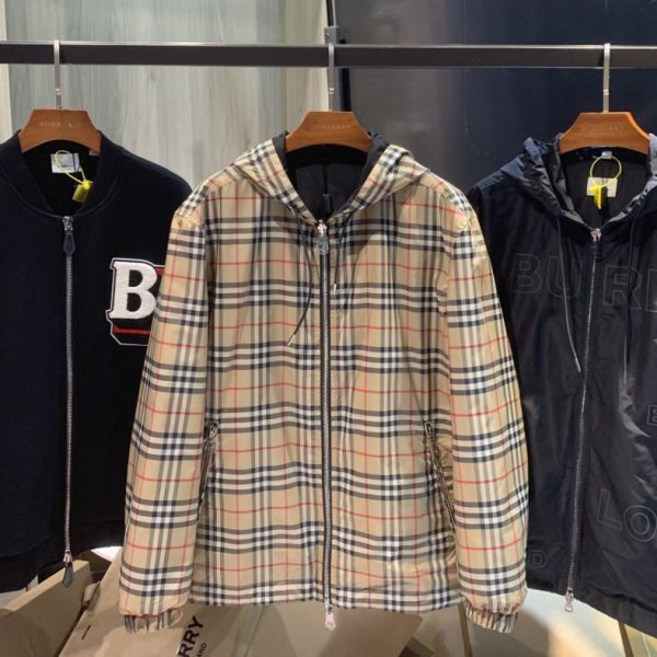 designer,replica,clothing,fake,1:1,lv,luxury,high quality Burberry Reversible Vintage Check Recycled Polyester Jacket (MNBIH)