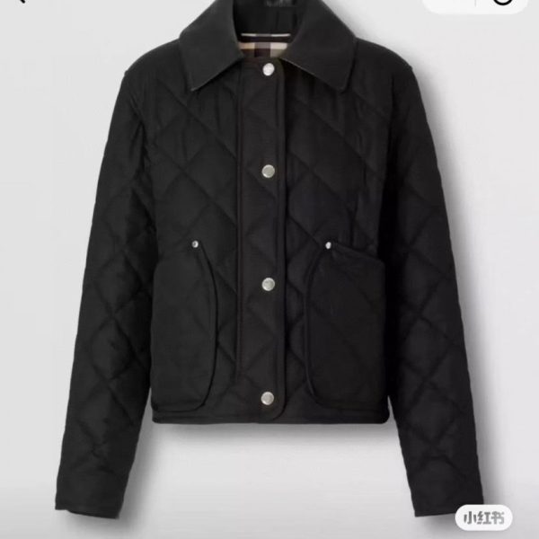 designer,replica,clothing,fake,1:1,lv,luxury,high quality Burberry Leather Collar, Short Quilted Temperature-Controlled Barn Jacket (LDU2V)