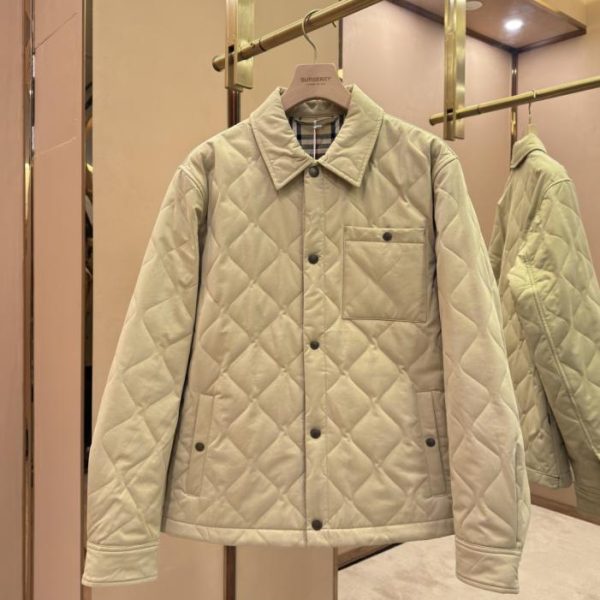 designer,replica,clothing,fake,1:1,lv,luxury,high quality Burberry quilted gabardine jacket-style shirt/cotton coat (43ALG)