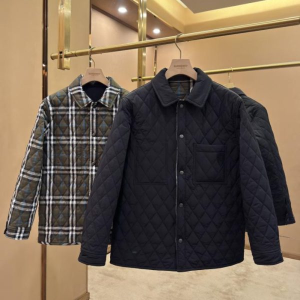 designer,replica,clothing,fake,1:1,lv,luxury,high quality Burberry Black Reversible Quilted Nylon Brighton Jacket Shirt Coat (YRKTQ)