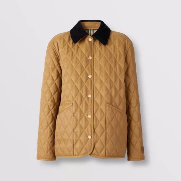 designer,replica,clothing,fake,1:1,lv,luxury,high quality Burberry check puffer jacket with black collar (5NMCB)