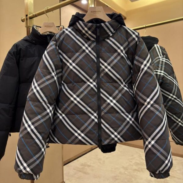 designer,replica,clothing,fake,1:1,lv,luxury,high quality Burberry Reversible Check Nylon Down Jacket (IZNX0)