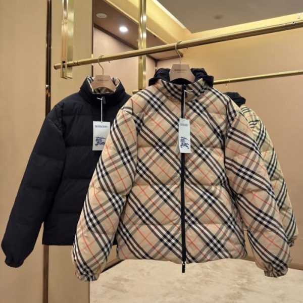 designer,replica,clothing,fake,1:1,lv,luxury,high quality Burberry Reversible Check Nylon Down Jacket, Unisex (41ALC)