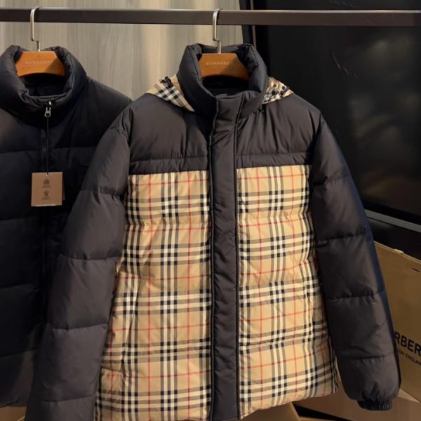 designer,replica,clothing,fake,1:1,lv,luxury,high quality Burberry Reversible Check Down Jacket (KT9HQ)