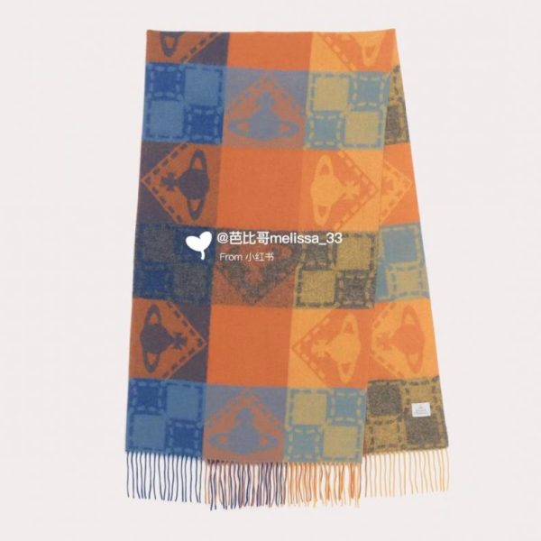 designer,replica,clothing,fake,1:1,lv,luxury,high quality Vivienne Westwood classic Saturn scarf (QKH8I)