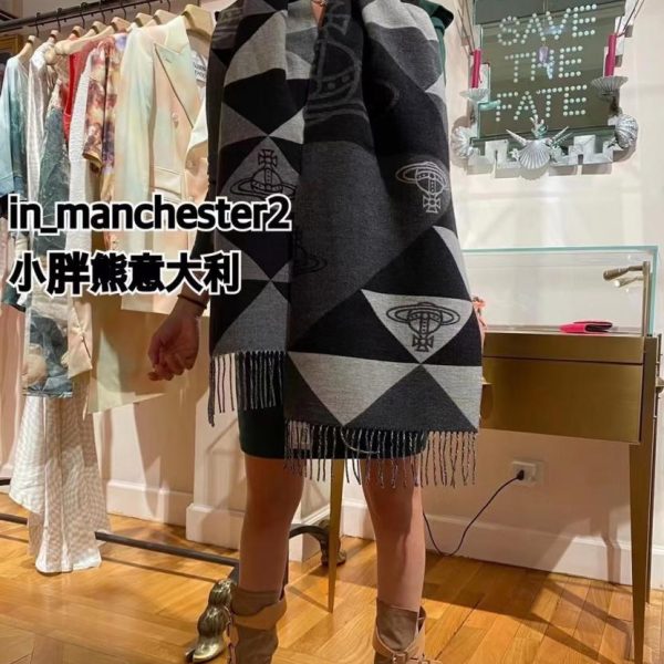 designer,replica,clothing,fake,1:1,lv,luxury,high quality Vivienne Westwood classic Saturn scarf (SCO84)
