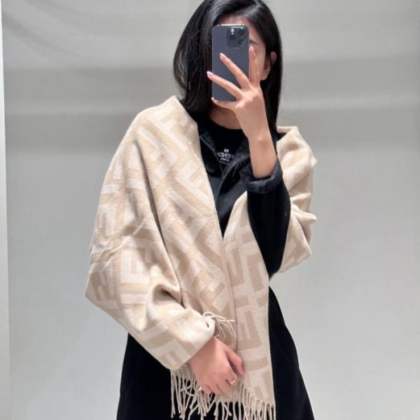 designer,replica,clothing,fake,1:1,lv,luxury,high quality Fendi fleece-blend scarf (7KXGW)