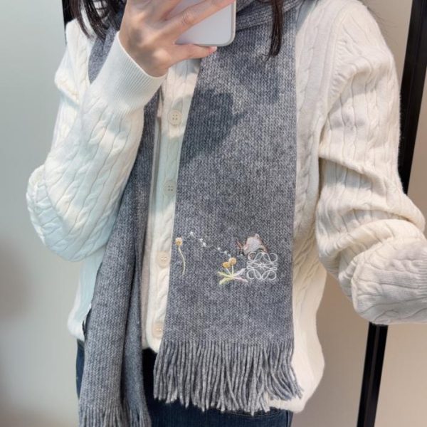 designer,replica,clothing,fake,1:1,lv,luxury,high quality Loewe premium cashmere knit scarf (M85S3)