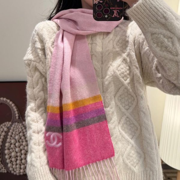 designer,replica,clothing,fake,1:1,lv,luxury,high quality CHANEL 100% Premium Cashmere Water Ripple Pattern Scarf (BQM3F)