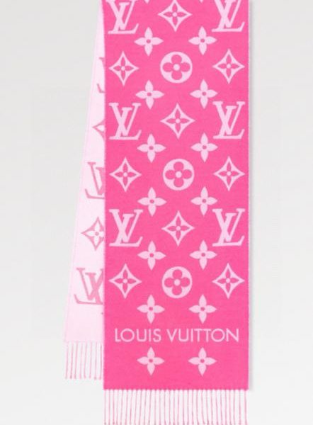 designer,replica,clothing,fake,1:1,lv,luxury,high quality LV light pink and white color-blocked scarf, LVEssential scarf (ARQE3)