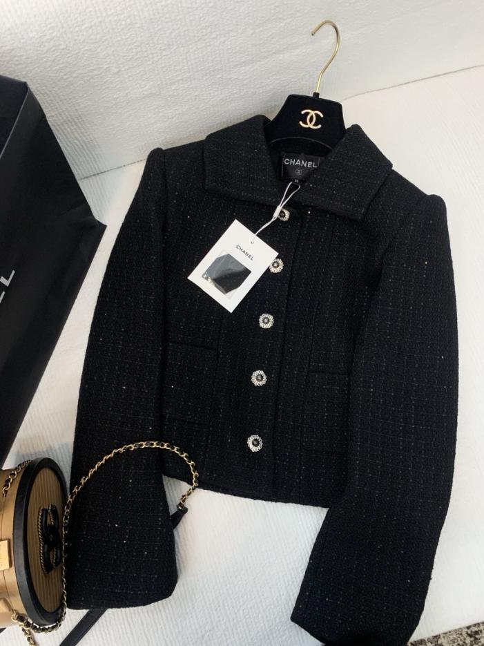 designer,replica,clothing,fake,1:1,lv,luxury,high quality Chanel Black Sequined Lapel Jacket (QULT5) designer,replica,clothing,fake,1:1,lv,luxury,high quality Chanel Black Sequined Lapel Jacket (QULT5)