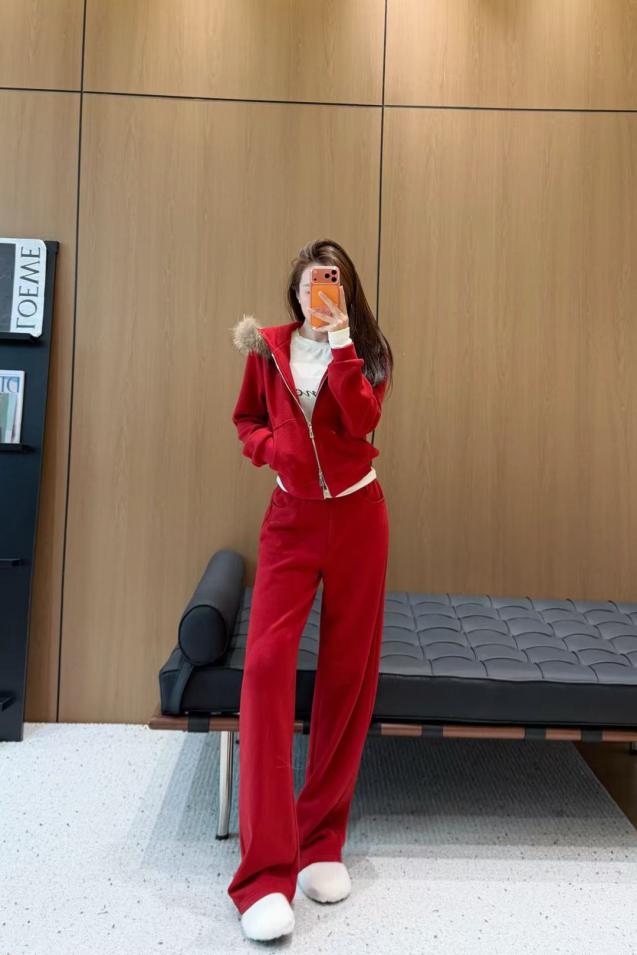 designer,replica,clothing,fake,1:1,lv,luxury,high quality New fur-trimmed hooded casual jacket paired with elastic waist wide-leg pants set (BTY8Z) designer,replica,clothing,fake,1:1,lv,luxury,high quality New fur-trimmed hooded casual jacket paired with elastic waist wide-leg pants set (BTY8Z)