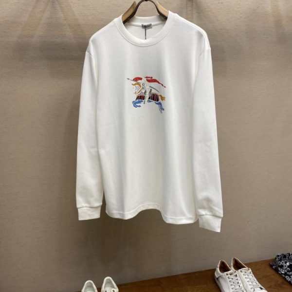 designer,replica,clothing,fake,1:1,lv,luxury,high quality Burberry Colorful Horse-themed Long-Sleeve T-Shirt/Sweatshirt (2ZGUY)
