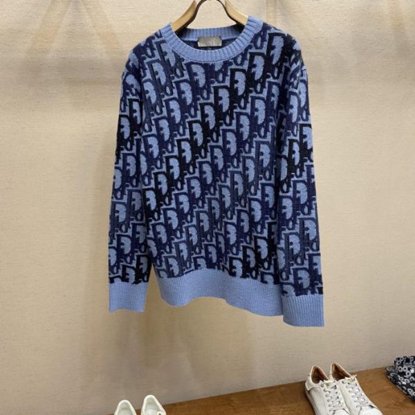 designer,replica,clothing,fake,1:1,lv,luxury,high quality Dior Oblique pattern knit sweater (416BZ)