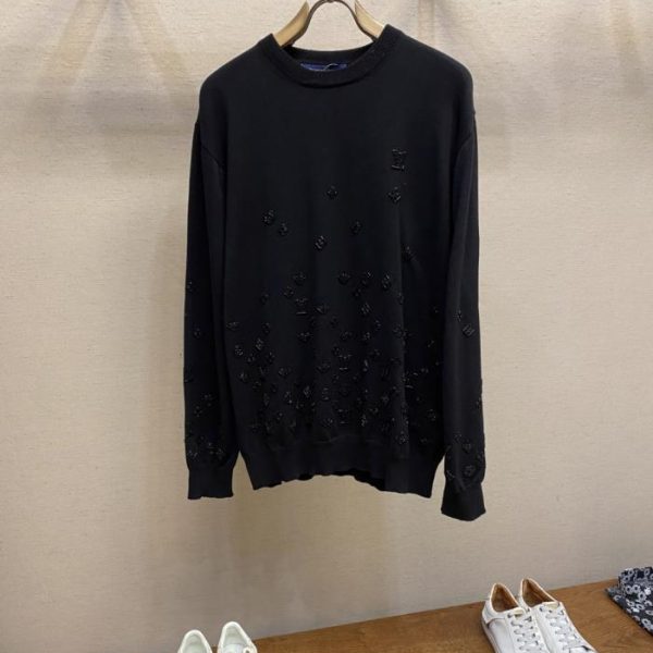 designer,replica,clothing,fake,1:1,lv,luxury,high quality LV Beaded Knit Pullover (3JWI9)