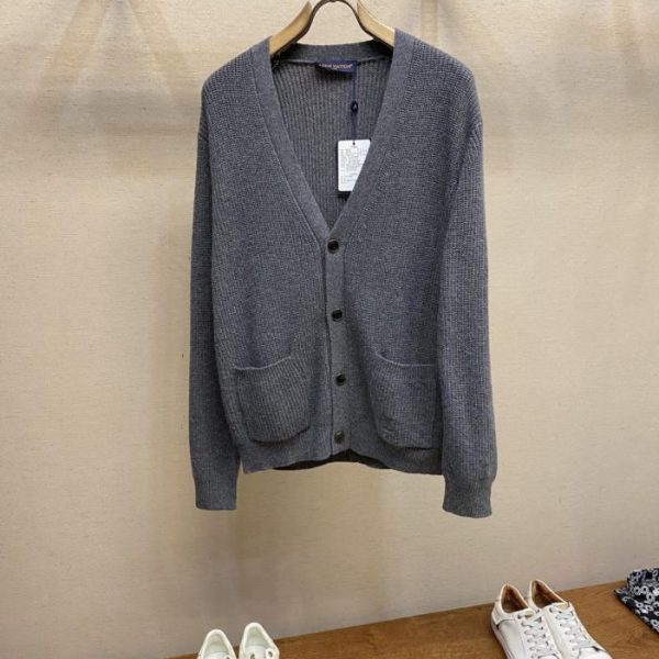 designer,replica,clothing,fake,1:1,lv,luxury,high quality LV small logo wool cardigan (8WO8U)