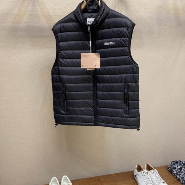 designer,replica,clothing,fake,1:1,lv,luxury,high quality Miu Miu Embroidered Down Vest (2H2HW)