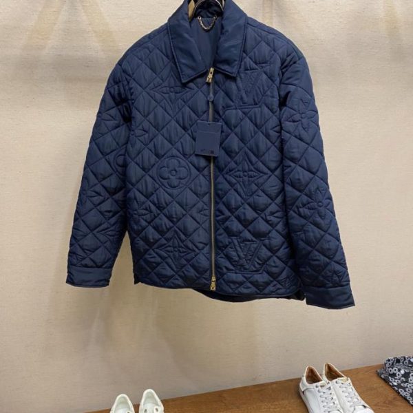 designer,replica,clothing,fake,1:1,lv,luxury,high quality LV Quilted Cotton Jacket with Subtle Pattern and Lapel (9NAG1)