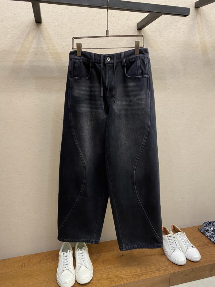 designer,replica,clothing,fake,1:1,lv,luxury,high quality BV fleece-lined black wide-leg jeans (STINN) designer,replica,clothing,fake,1:1,lv,luxury,high quality BV fleece-lined black wide-leg jeans (STINN)