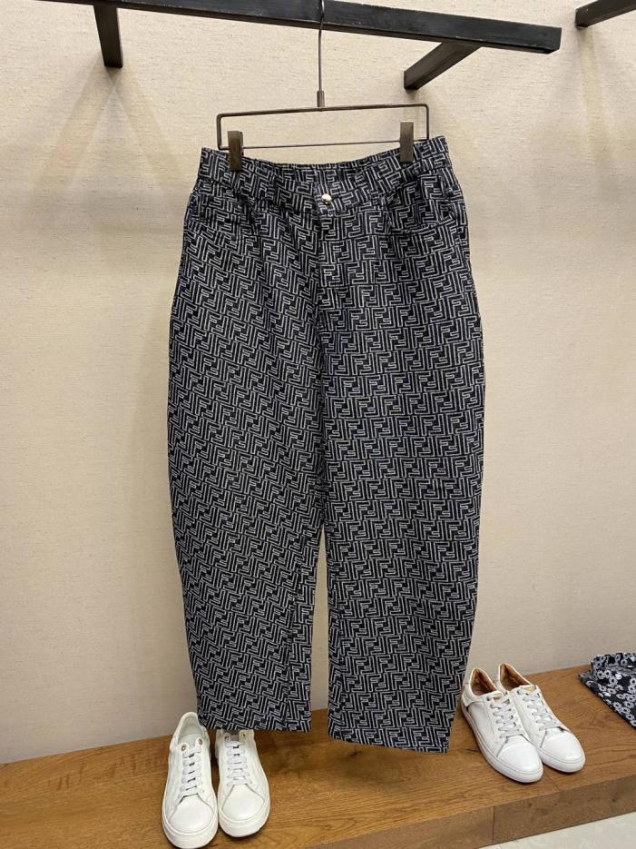 designer,replica,clothing,fake,1:1,lv,luxury,high quality Fendi FF iconic classic monogram denim wide-leg pants (I51JB) designer,replica,clothing,fake,1:1,lv,luxury,high quality Fendi FF iconic classic monogram denim wide-leg pants (I51JB)