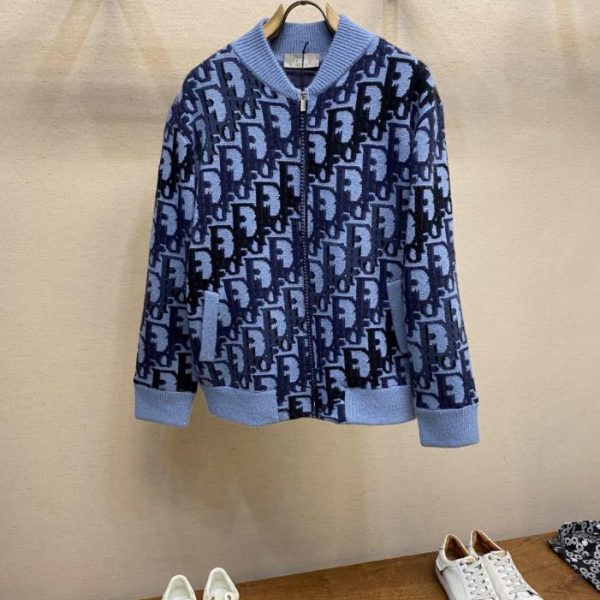 designer,replica,clothing,fake,1:1,lv,luxury,high quality Dior Oblique Printed Knit Cardigan (GECN0)