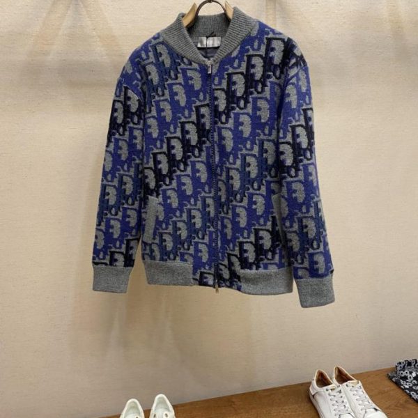 designer,replica,clothing,fake,1:1,lv,luxury,high quality Dior Oblique Printed Knit Cardigan (W6M22)