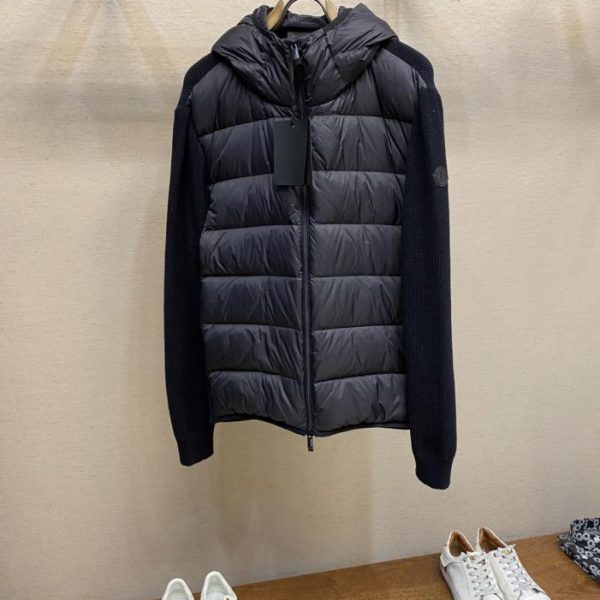 designer,replica,clothing,fake,1:1,lv,luxury,high quality Moncler down jacket with knitted fabric and fluorescent webbing (LJTLN)