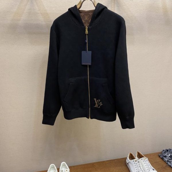 designer,replica,clothing,fake,1:1,lv,luxury,high quality Louis Vuitton Reversible Zip-Up Hoodie (T14IO)