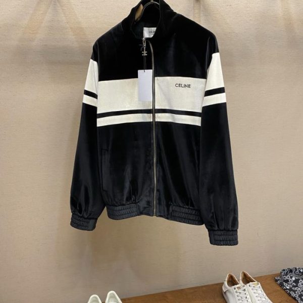 designer,replica,clothing,fake,1:1,lv,luxury,high quality Celine Fall/Winter New Velvet Zipper Sporty Casual Jacket (XTC9B)