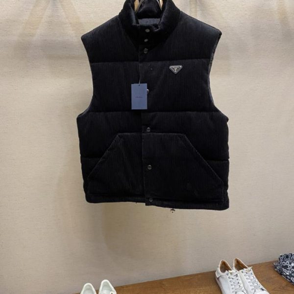 designer,replica,clothing,fake,1:1,lv,luxury,high quality Prada Corduroy Down Vest (YG0XU)