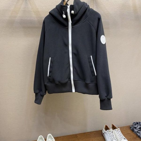 designer,replica,clothing,fake,1:1,lv,luxury,high quality [Women’s] Canada Goose Chiliwack Cardigan Sweatshirt with Wool Fleece Long Sleeve Bomber Jacket (KM73A)