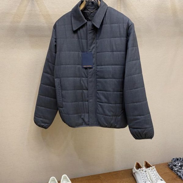 designer,replica,clothing,fake,1:1,lv,luxury,high quality LV wool blend quilted jacket*(NO0MR)