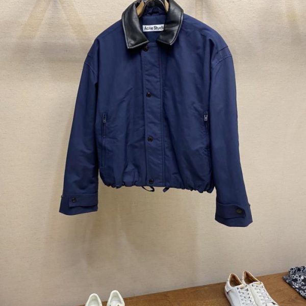designer,replica,clothing,fake,1:1,lv,luxury,high quality [High-Quality Version] Acne Studios Barn-Style Leather Collar Jacket (0LKCZ)