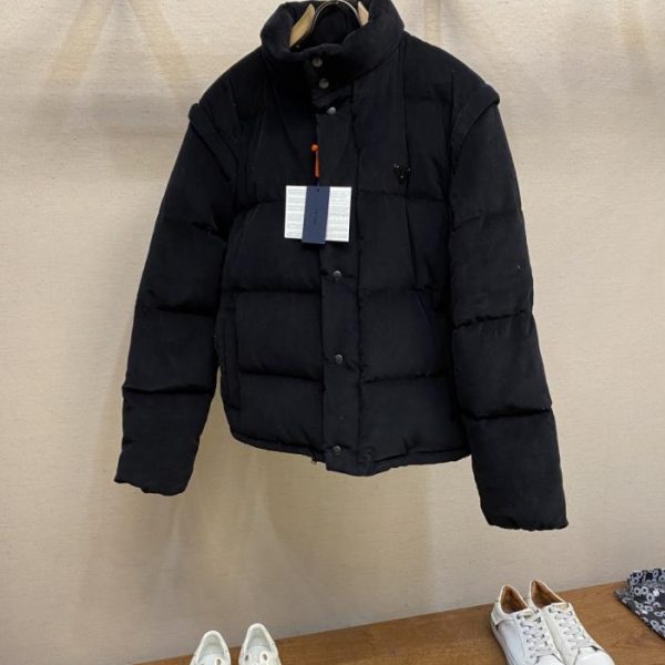 designer,replica,clothing,fake,1:1,lv,luxury,high quality Prada Triangle Logo Functional Down Jacket (K46OV)
