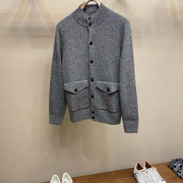 designer,replica,clothing,fake,1:1,lv,luxury,high quality LP Men’s Stand Collar Knit Cardigan (DES14)