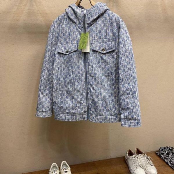 designer,replica,clothing,fake,1:1,lv,luxury,high quality Gucci jacquard denim down jacket (EK89J)